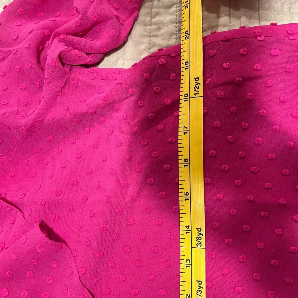 JCrew Pink Ruffled Blouse, Small - Picture 2 of 4